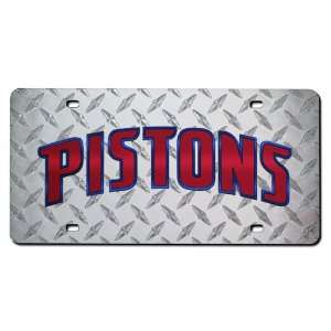  Detroit Pistons Deluxe Diamond Plate Laser Cut License 