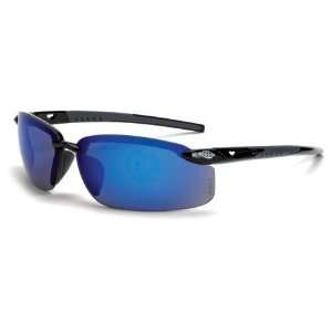  12 Pack Crossfire 2968 ES5 Safety Glasses Blue Mirror Lens 