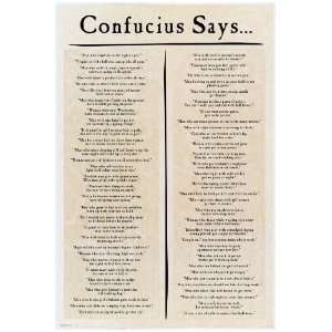 Confucius Says   Inspirational Posters   24 x 36 