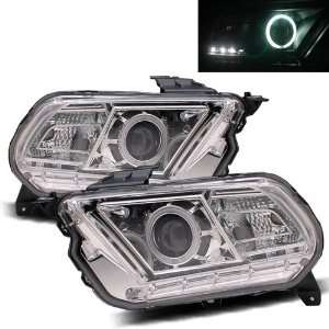   10 11 Ford Mustang Chrome CCFL Halo Projector Headlights Automotive
