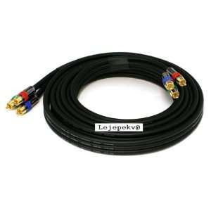 PREMIUM 12FT 3 RCA Component Video Coaxial RG 6 18AWG 75Ohm CL2 Rated 