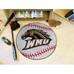  Western Michigan WMU Broncos Baseball Shaped Area Rug 