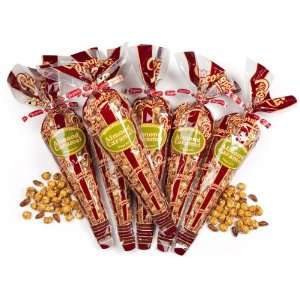 Popcornopolis Gourmet Almond Caramel Popcorn, 11 Ounce Bags (Pack of 6 
