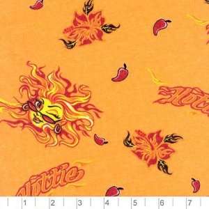  Cotton Jersey Knit Hottie Orange Fabric By The Yard 