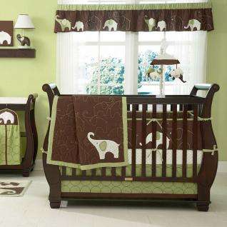   Elephant 5 Piece Baby Crib Bedding Set with Bumper by Carters  