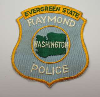 Vintage Raymond Police Washington Evergreen State Patch Retired  