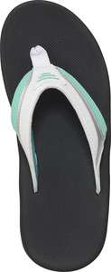 Reef Sandals Slap 2 Flip Flops Women Black/White/Aqua BHQ RF1321 NEW 
