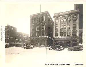 1940s PHOTO ERIE PA 10TH ST BUILDINGS PA ELECTRIC & OTHERS  