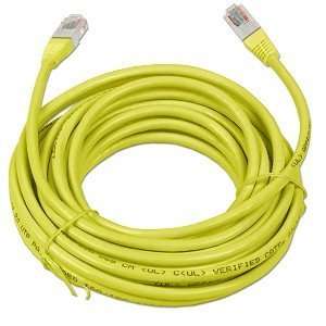  25 Foot Category 5 Ethernet Patch Cable (Yellow 