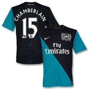  11 12 Arsenal Away Jersey + Chamberlain 15 Sports 