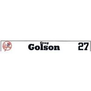  Greg Golson Nameplate   NY Yankees 2011 Spring Training 