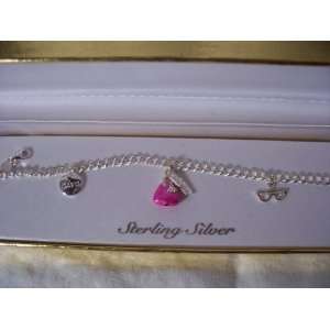  Sterling Silver Diva Charm Bracelet, Made in Italy 