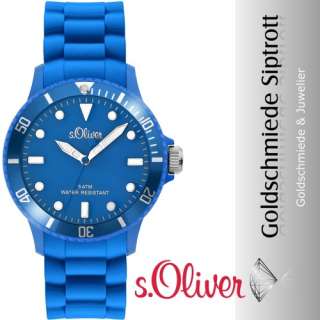 Oliver SO 2301 PQ Uhr Damen Herren Uni Pop Up Silikon, blau  