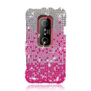  HTC EVO 3D Full Diamond Graphic Case   Pink Waterfall (Free 