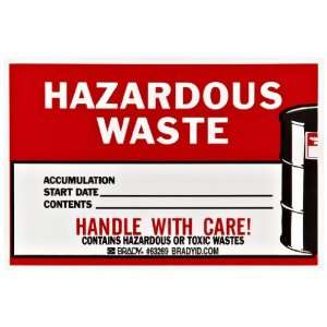   Hazardous Waste Accumulation Start Date Contents (Pack Of 50