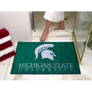 Michigan State Spartans Chromo Jet Printed Rectangular Area Rug Floor 