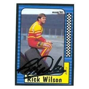  Rick Wilson autographed Trading Card (Auto Racing) Maxx 