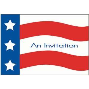  Patriotic Invitations   All American   Package of 8 