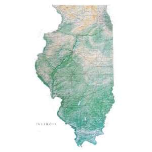  Raven Maps & Images Illinois Wall Map