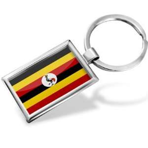  Keychain Uganda Flag   Hand Made, Key chain ring 