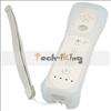 Remote and Nunchuck Controller Set For Nintendo Wii + Case Skin white 
