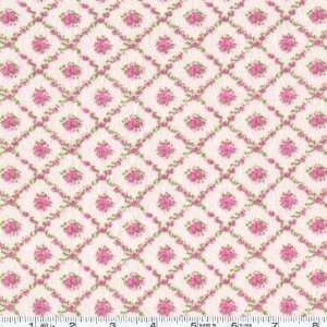  45 Wide Flannel Rose Argyle Pink Fabric By The Yard 