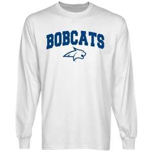  Montana State Bobcats White Logo Arch Long Sleeve T shirt 