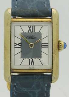 MUST DE CARTIER TANK QUARZ SILBER DOUBLÉ MEDIUMGRÖßE  