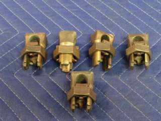Lot of 5 Burndy Solid Copper T8 250 KS29 Wire Clamps CC22  