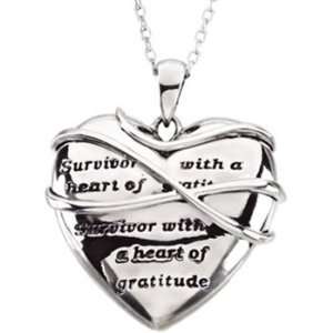  Inspirational Blessings Sterling Silver Survivor with a 