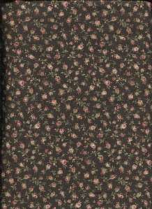ANTIQUE ROSE SMALL FLORAL   Cotton Fabric BTY for Quilting, Crafts 
