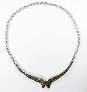 950 fine silver red opal necklace 17 long 20.5g Mexico  