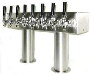 Draft Beer Tower 8 Faucets GLYCOL READY   PTB 8SSG  