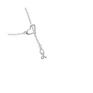  Silver Stethoscope   Silver Plated Heart Lariat Charm Necklace 