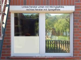 Milchglasfolie Fensterfolie weiss 75x300cm (m²=5,76?)