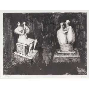 Hand Made Oil Reproduction   Henry Moore   24 x 18 inches   Sculptures 
