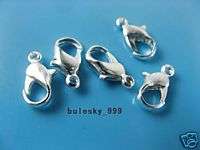 free ship 500pcs silver color lobster clasps 12x7mm  