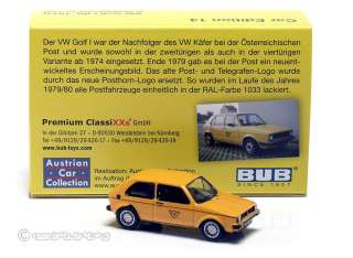 austrian car collection fuer die oesterreichische post in gelber 
