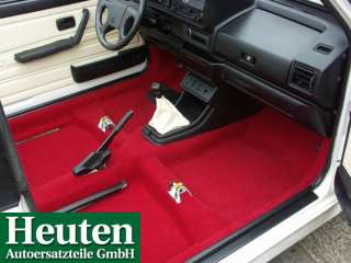 Teppich Satz VW Golf 1 / Jetta 1, Cabrio, Top Passform, rot, NC 