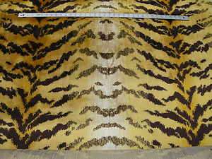   Velvet Tiger Skin fabric, Designer Quality, Jacquard woven animal skin