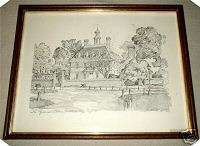Charles H Overly Print GOVERNORS PALACE Wood frame ~  