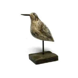 Wood Sandpiper Bird Shore Animal Figure Stand Table Topper Nautical 