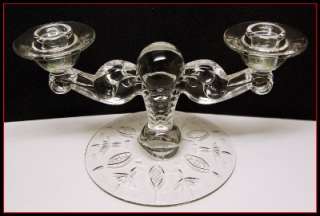 US Glass 1930s 2 Double Candlestick Candelabra Parkwood  
