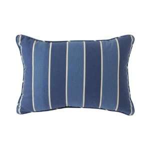  Rectangular Blue Striped Accent Pillow