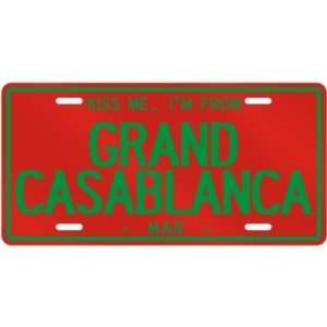 NEW  KISS ME , I AM FROM GRAND CASABLANCA  MOROCCO LICENSE PLATE 
