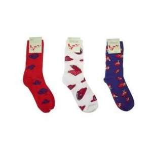  Womens Red Hat Society Computer Pattern Socks Case Pack 