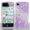 tone purple full diamond for apple iphone 4s phone cover case spice 