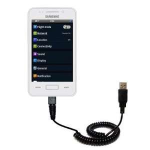  Coiled USB Cable for the Samsung Wave 725 with Power Hot 