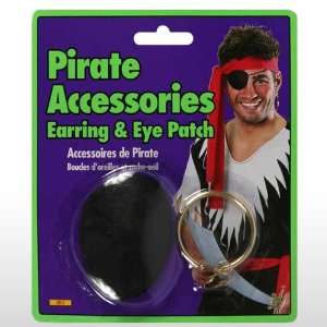  Pirate Eye Patch W/ Earing Toys & Games