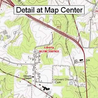  USGS Topographic Quadrangle Map   Liberty, North Carolina 